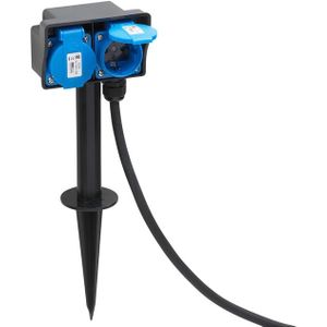 Meister - Stroomverdeler - 2-voudig - Groen - Rubber - 1,4 m Kabel