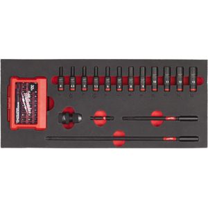 Milwaukee - SHOCKWAVE Doppenset - 1/4" - Foam Inlay - 4932493386