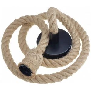 Optonica - Snoerpendel - Wit - Touw - E27 Fitting - 80 cm