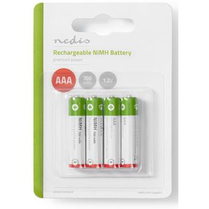 Nedis Oplaadbare NiMH-Batterij AAA | 1.2 V DC | 700 mAh | 1 stuks - BANM7HR034B BANM7HR034B