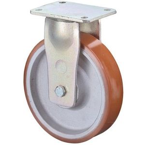 BS Rollen - Bokwiel - Bruin - Gegoten Polyurethaan - Draagvermogen 800 kg