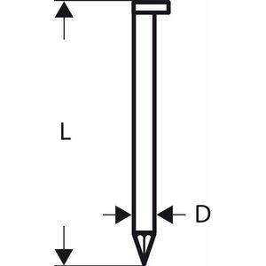 Bosch Accessoires D-kopstripnagel SN34DK 75 2,8 mm, 75 mm, blank, glad 3000st - 2608200002