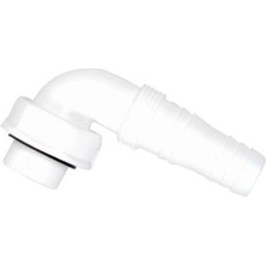 Kirchhoff Kunststof apparaataansluiting 90°, wit, 1"IT x 3/4"-mondstuk, voor inbouw wasapparaatsifon - 98839320