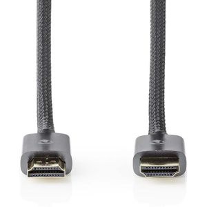 Nedis Ultra High Speed HDMI-Kabel | HDMI Connector | HDMI Connector | 8K@60Hz | 48 Gbps | 5.00 m | Rond | 6.7 mm | Gun Metal Grijs | Cover Box - CVTB35000GY50