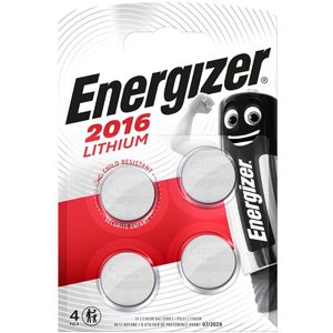 Energizer Lithium 3v Knoopcel Batterijen (cr2016) 4 Stuks