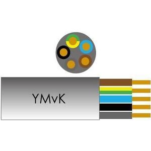 Waskönig - YMVK Kabel - Grijs - Brandvertragende Mantel - 5 Aders - 100m