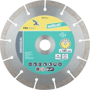 Wolfcraft Diamantdoorslijpschijf | Pro Univ | Ø180mm | 1 stuk - 8315000