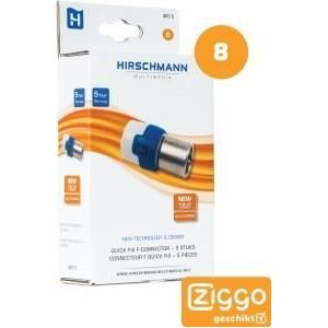 Hirschmann QFC 5 quick fix F-connector / recht (5 stuks)