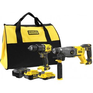 Stanley FATMAX SFMCK216MDS COMBI: 18V BL Schroefklopboormachine + BL Boorhamer - SFMCK216MDS-QW