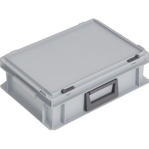 Lockweiler Kunststof koffer | L400xB300xH133 mm PP 1 greep | schuifsluiting grijs 10 l | 1 stuk - PC10-139. 210.110. 118 PC10-139. 210.110. 118