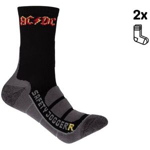 Safety Jogger - AC/DC - Sokken - Zwart/Rood - Bamboe