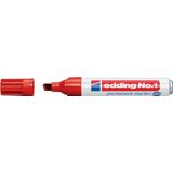 Edding Permanentmarker | rood | streepbreedte 1-5 mm spitse punt | 10 stuks - 4-1002 4-1002