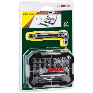 Bosch Accessoires 26-Delige Bit- En Ratelset Met Gratis Rateldraaier - 2607017393