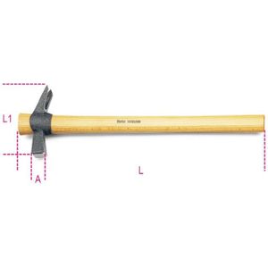 Beta Klauw hamers met vierkant slagvlak, magneten en spijkerhouder houten steel 1376X 300 - 013760130