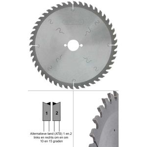 Spero 255mm hout TCT zaagblad 48 tands - asgat 30mm - SPW-255-48-30