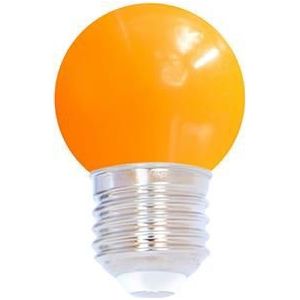 LED - Kogellamp - Oranje - E27 - 1W - G45