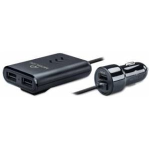 Mobilize USB autolader 2-weg splitter zwart 8400mA