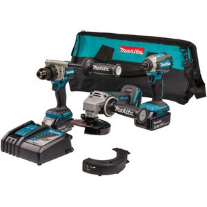 Makita DLX3156TX1 | Combiset | 18 V | boren, (slag)schroeven en slijpen | Set | 5,0 Ah | in Tas - DLX3156TX1