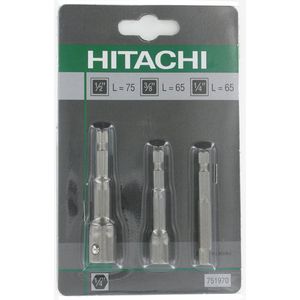 Hikoki Accessoires Adapters. 3-dlg 1/4"-3/8"-1/2" | 751970 - 751970