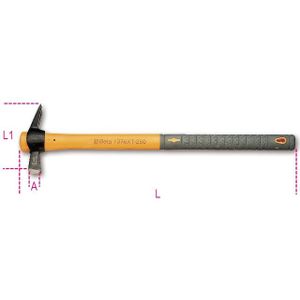 Beta Klauw hamers met vierkant slagvlak, magneten en spijkerhouder kunststof steel 1376XT 300 - 013760530