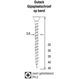 Dutack Gipsplaatschroef 3,9 fijn 25mm PH2 ds duizend stuks - 5410001