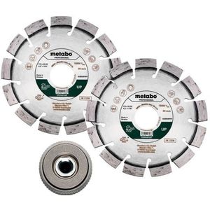 Metabo Accessoires Set: 2x Diamant slijpschijf | Ø 115x22,23mm | "UP" | 1x Snelspanmoer 630800000 - 628581000