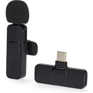 Nedis Microfoon | Gebruikt voor: Notebook / Smartphone / Tablet | Draadloos / USB Type-C™ | USB-C™ Female | Aan/uit knop - MICW110BK