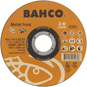 Bahco Slijpschijf | voor afbramen | voor metaal en RVS | 115 x 1.0 x 22.23 mm - 3911-1151T41-IM