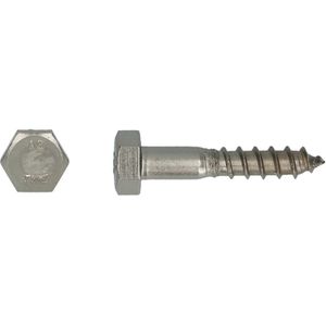 pgb-Europe PGB-FASTENERS | Houtdraadbout DIN 571 Ø 6,00x50 A2 | 200 st 000571A00006000503