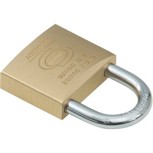 Nemef - Hangslot - Verchroomd Gehard Stalen Beugel - Messing Behuizing