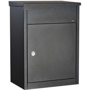Allux - 560 - Pakketbrievenbus - Zwart - Staal
