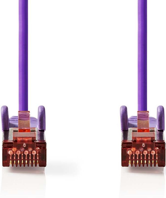 Nedis CAT6 Netwerkkabel | RJ45 Male | RJ45 Male | S/FTP | 1.00 m | Rond | LSZH | Violet | Label - CCGL85221VT10
