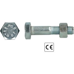 pgb-Europe PGB-FASTENERS | SB-bout CE 8.8 EN15048-1 M12x100 Zn | 50 st P15048801012001003