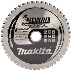 Makita Accessoires Zaagblad RVS Efficut | 150x20x1,1 |  48T | 0g - B-69294