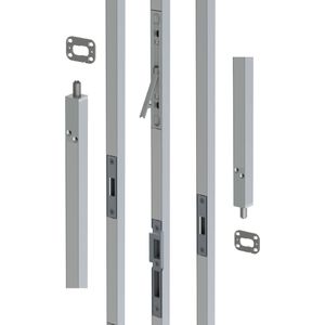 Nemef 5091 Veiligheidsinbouwespagnolet | SKG*** | lengte 3200 | RAL9006 | sluitplaat P 5092/12 | DR 1+2+3+4 | aluminium / kunststof  - A000324371