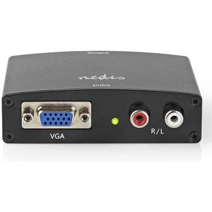 HDMI-Converter - VGA Female / 2x RCA Female - HDMI Output - 1-weg - 1080p - 1.65 Gbps - Aluminium - Antraciet