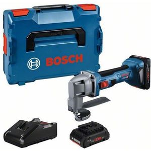 Bosch Blauw GSC 18V-16 E Accu Plaatschaar | 3.200 min-1 | 2 x 4,0 Ah accu + snellader | In L-Boxx - 0601926301