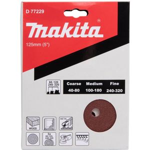 Makita Accessoires Schuurschijf 125mm Red Velcro - D-77229 - D-77229