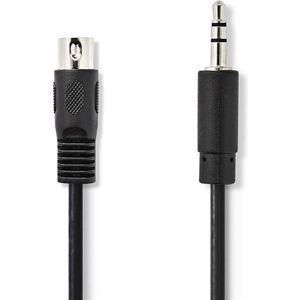 Nedis DIN-Audiokabel | DIN 5-Pins Male | 3,5 mm Male | 2 m | 1 stuks - CAGP20100BK20 CAGP20100BK20