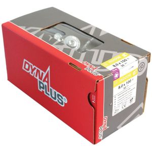 Dynaplus Houtbouwschroef Vz Tk +Snijpunt Zwart Torx TX40 8.0X160/80 | 25 stuks - 0286.01.63205