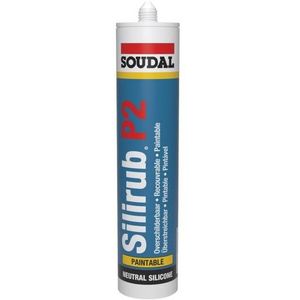 Soudal Silirub P2 | Beglazingskit | Bruin Ral 8016 | 600 ml - 116385