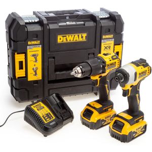 DeWalt DCK2062P2T Comboset 18V 5,0Ah Li-Ion - DCD709 Accuklopboormachine + DCF809 Slagschroevendraaier - DCK2062P2T