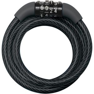 Masterlock Self coiling cable 1.20m x Ø 8mm with fixed combination 3 digitsvinyl - 8143EURDPRO