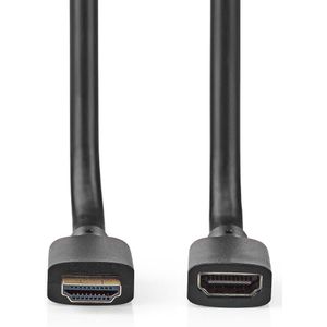 Nedis Ultra High Speed HDMI-Kabel | HDMI Connector | HDMI Female | 8K@60Hz | 48 Gbps | 1.00 m | Rond | 7.9 mm | Zwart | Doos - CVGB35090BK10