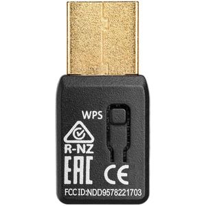 Edimax Wireless AC1200 Dual-Band MU-MIMO USB 3.0 Adapter Wi-Fi Zwart | 1 stuks - EW-7822UTC EW-7822UTC