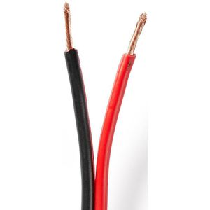 Nedis Speaker-Kabel | 2x 2.50 mm² | 100 m | Rood / Zwart | 1 stuks - CABR2500BK1000 CABR2500BK1000