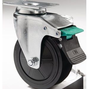 Promat Wielenset | 4-delig | 4 wielen zwenkbaar | passend voor 4000 871 048, 4000 871 049 - 4000871076 4000871076