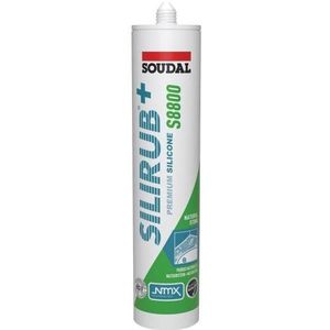 Soudal Silirub+ S8800 | Natuursteen | Siliconenkit | Voegengrijs | 300 ml - 120994