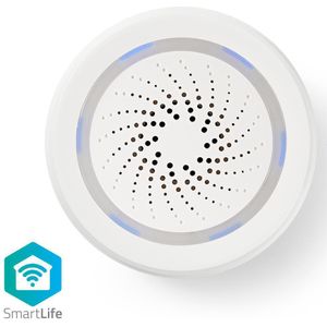 Nedis SmartLife Sirene | Wi-Fivoeding | 8 geluiden | 85 dB | Wit | 1 stuks - WIFISI10CWT WIFISI10CWT
