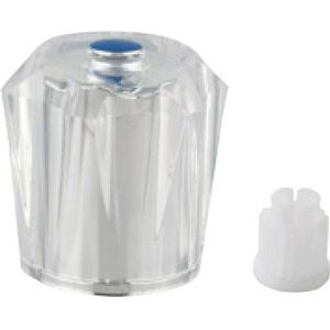 Kirchhoff Acryl handgreep helder, met klik-in-dop, markering blauw/rood/wit - 98614700
